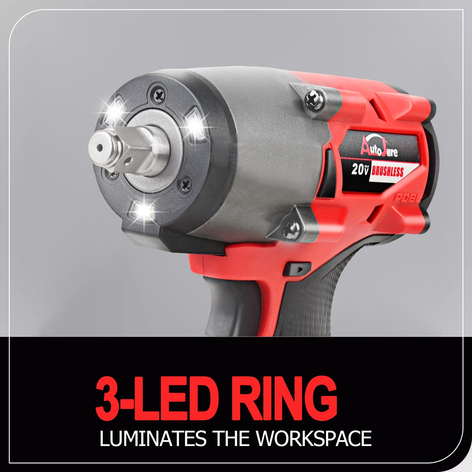 Cordless Impact Wrench for Milwaukee 18V Battery 1/2&Prime; High Torque 1500N.m Tool