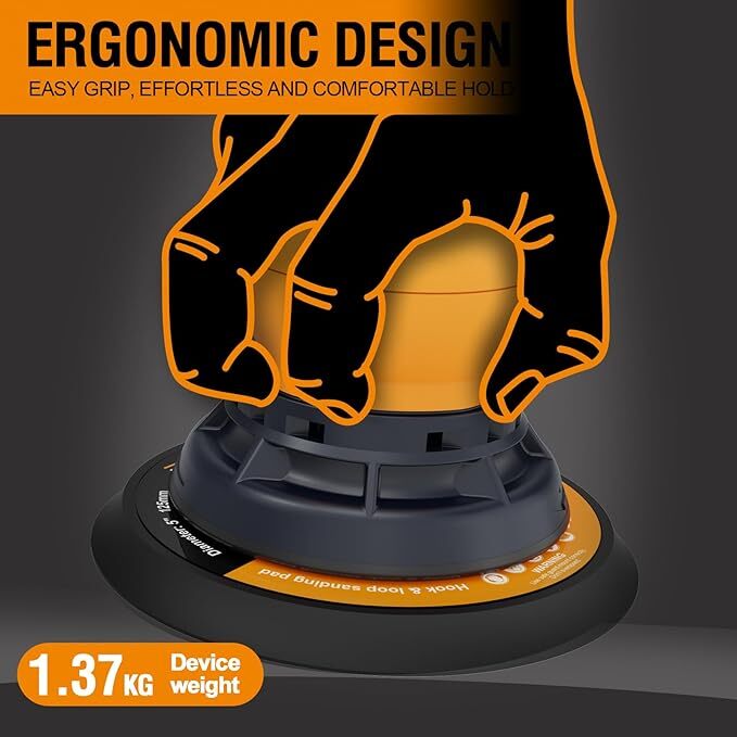 MAXXT Electric Brushless Orbital Sander with Two Backing plates for Woodworking