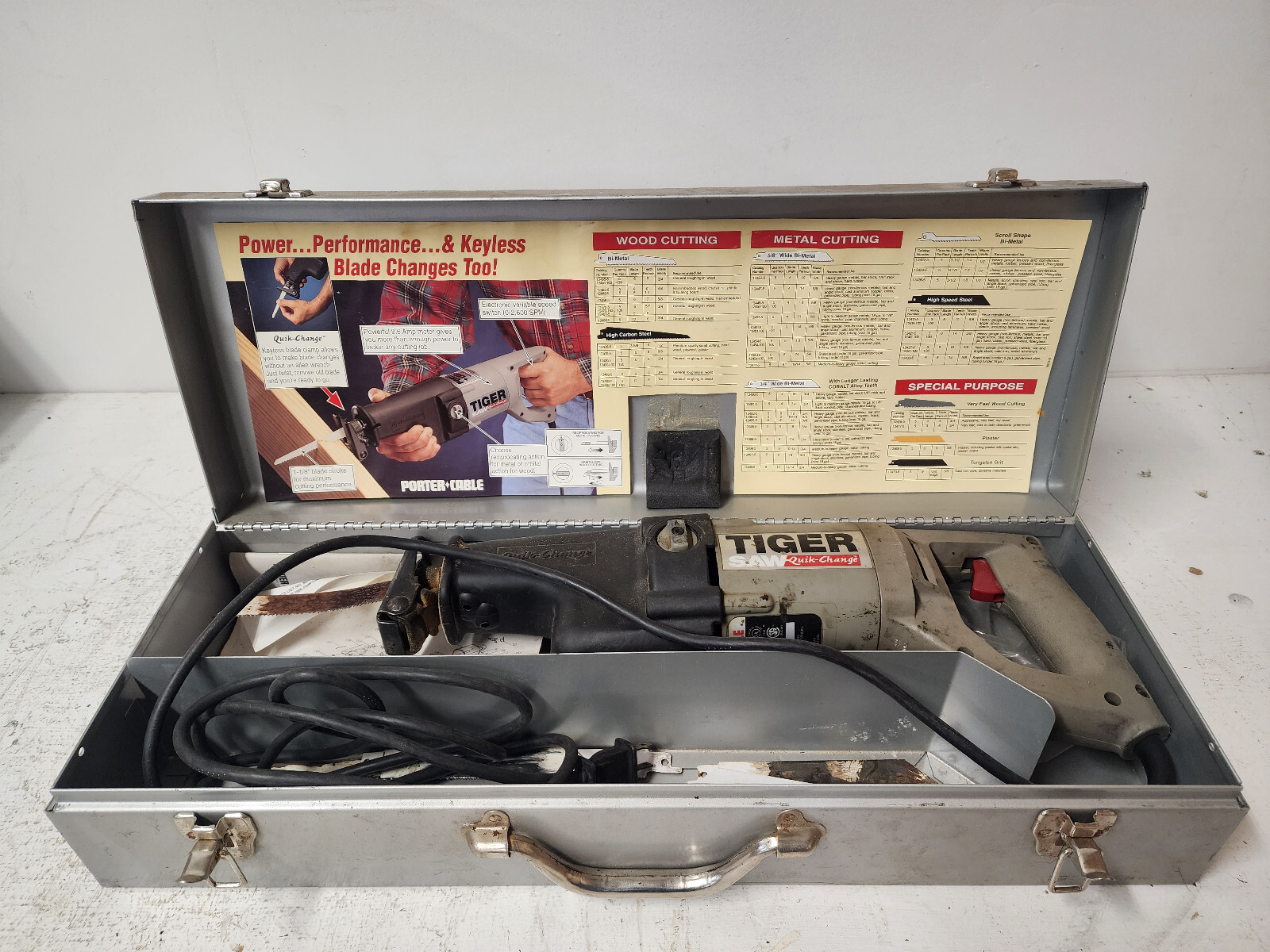 Porter Cable Tiger Saw Heavy Duty Corded Reciprocating Saw Model 737