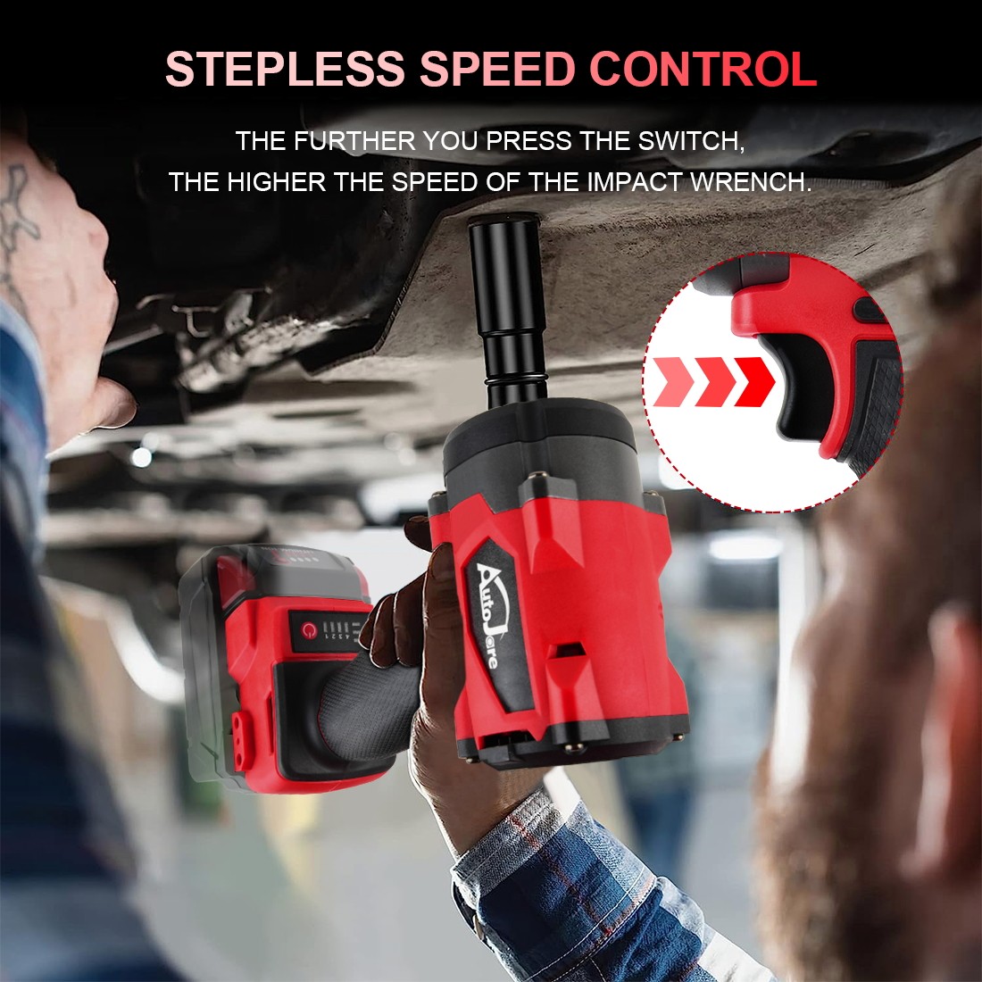530N.m 1/2&Prime; Cordless High Torque Impact Wrench For Milwaukee 18V Battery
