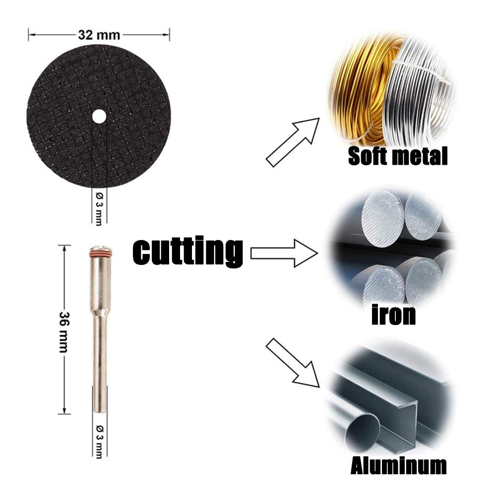 40Pcs Cutting Wheel Drill Disc For Metal Cut Off Dremel Rotary Tool Die Grinder