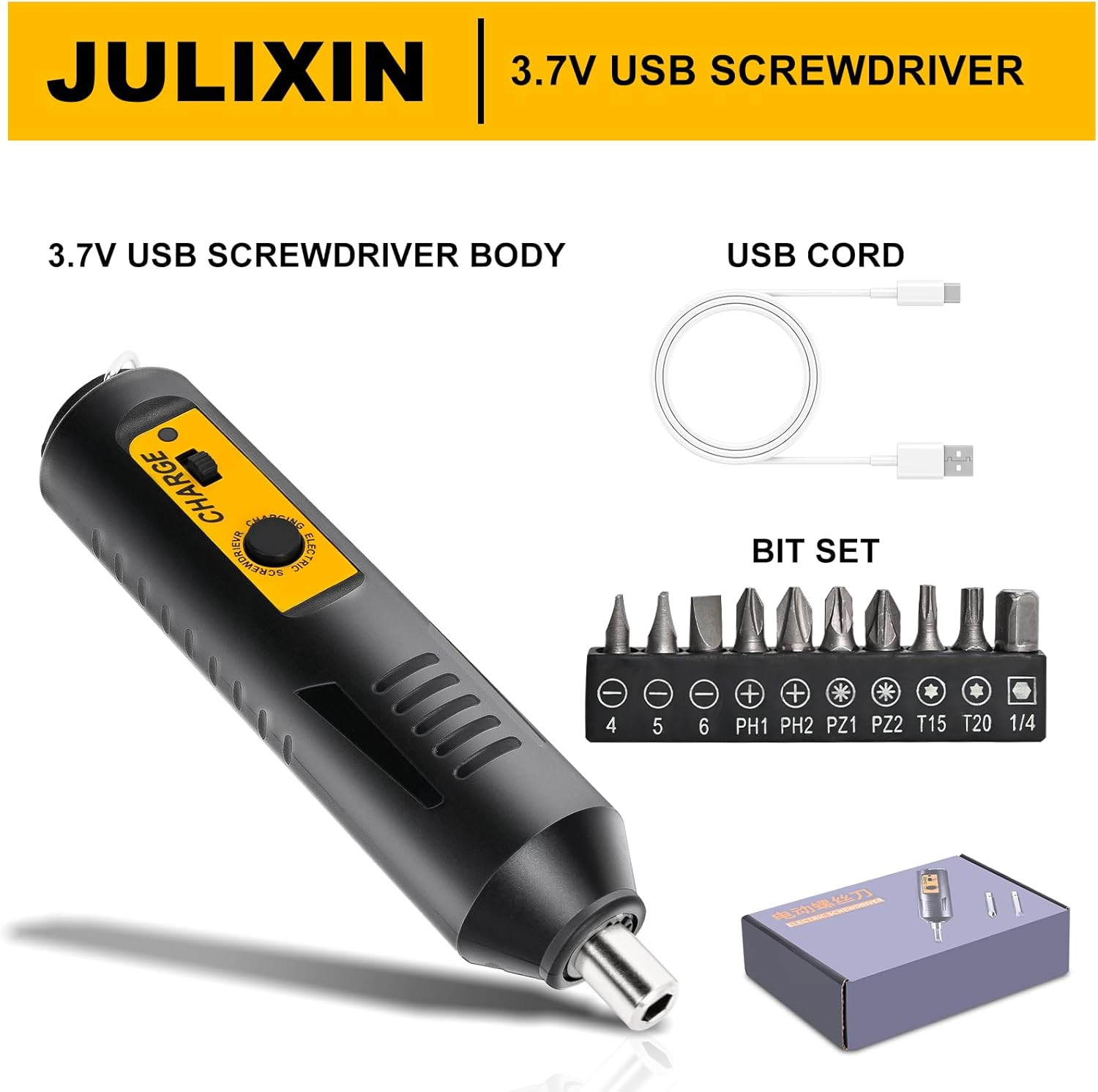 Cordless Screwdriver Rechargeable – Compact Battery Operated Electric Screw Driv