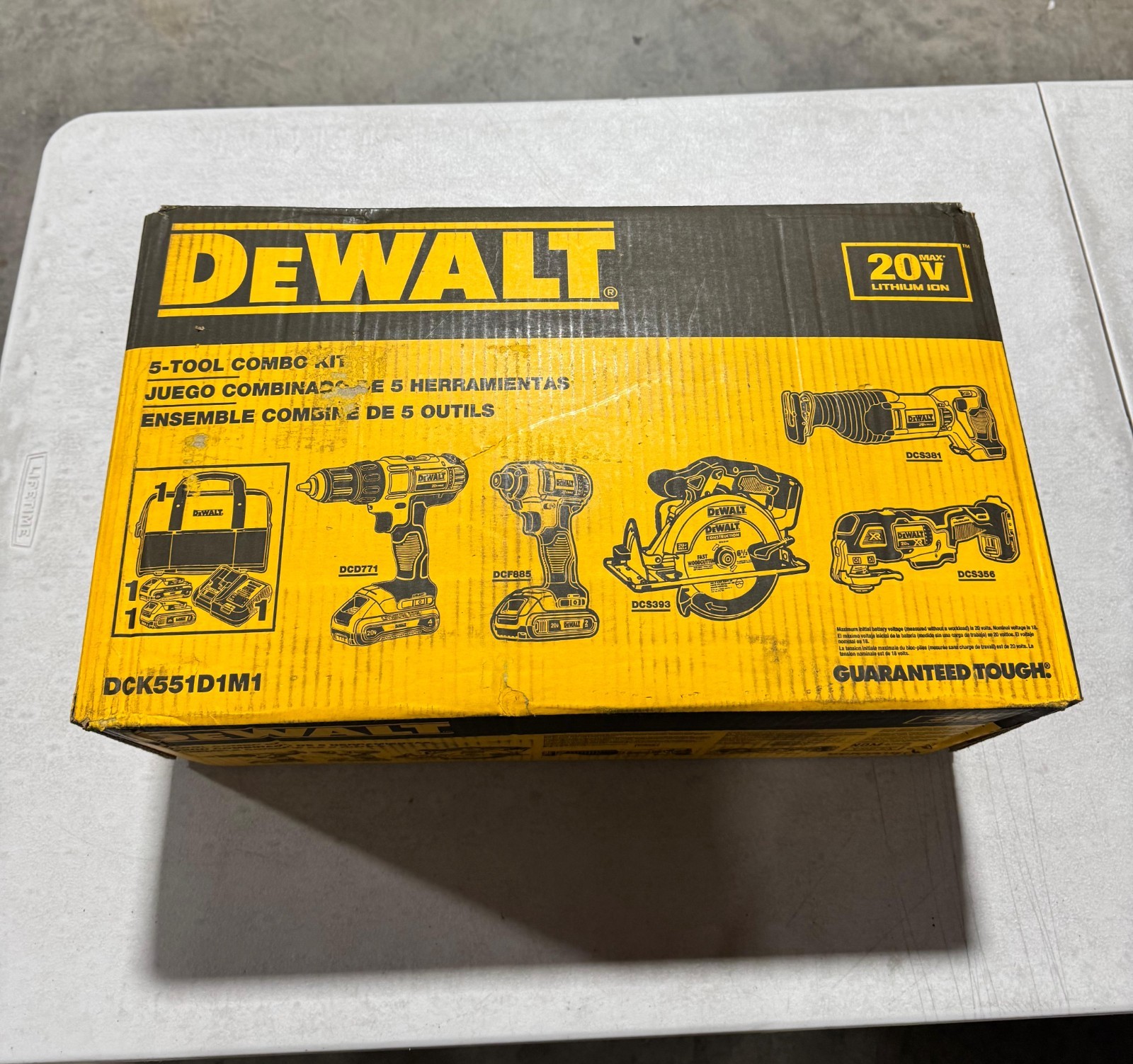 DEWALT DCK551D1M1 20V Cordless 5 Tool Combo Kit NEW SEALED
