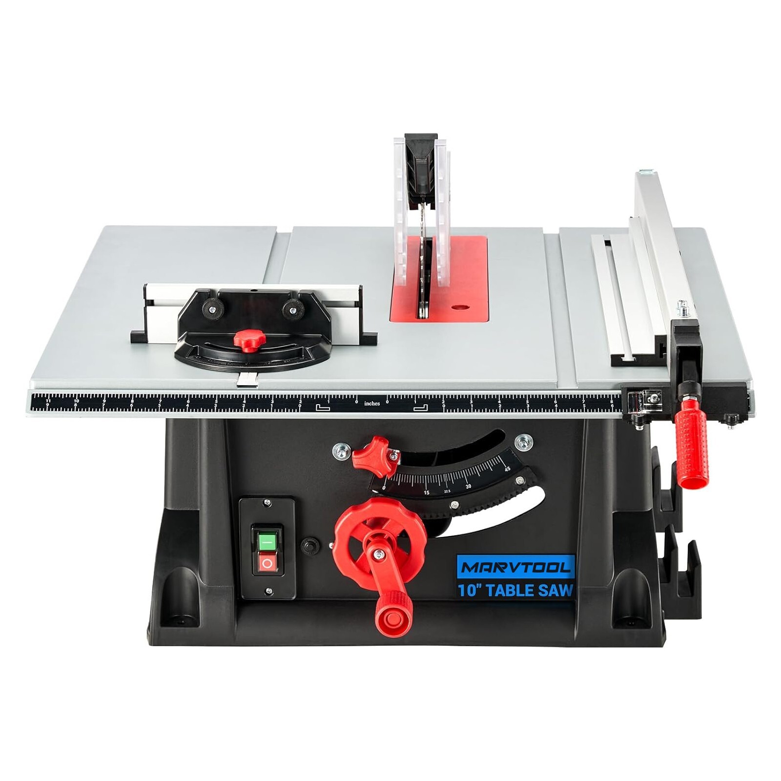 MarvTool 10&Prime; Table Saw with 36T Blade 15Amp 4600RPM 90°& 0-45°Cutting Corded Saw