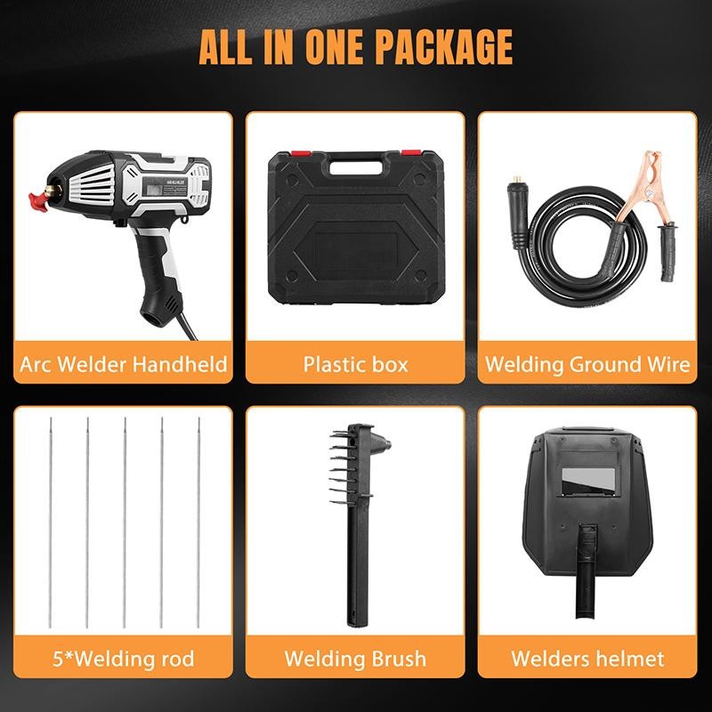 Portable 110V ARC Welder IGBT Inverter Welder Kit Handheld Stick Welding Machine