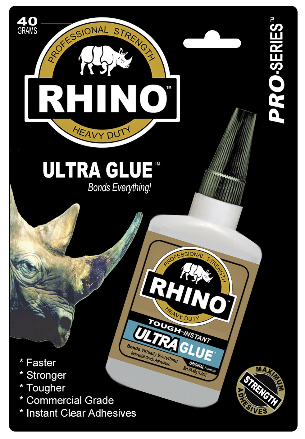 Rhino Glue, Heavy Duty 40 Gram Clear