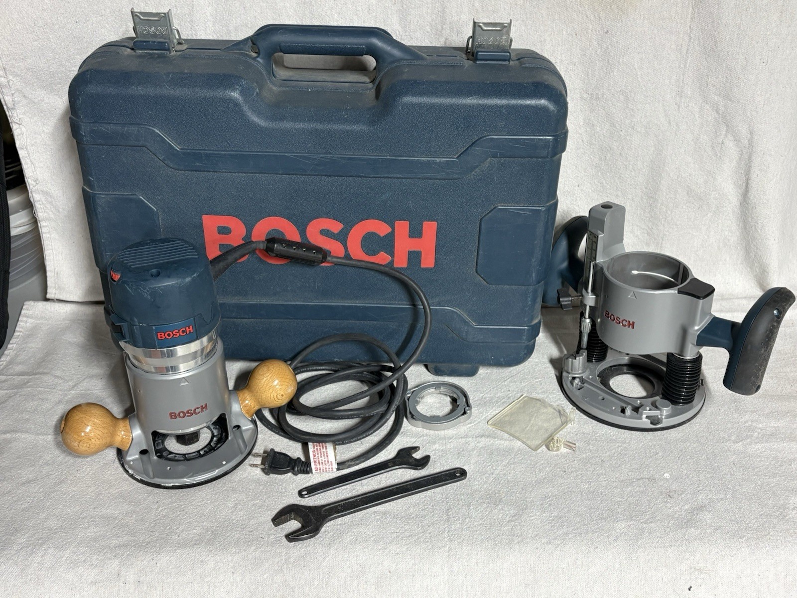 Bosch 1617EVSPK Router Combo Kit Fixed & Plunge Base RA1161 RA1166 Case TESTED