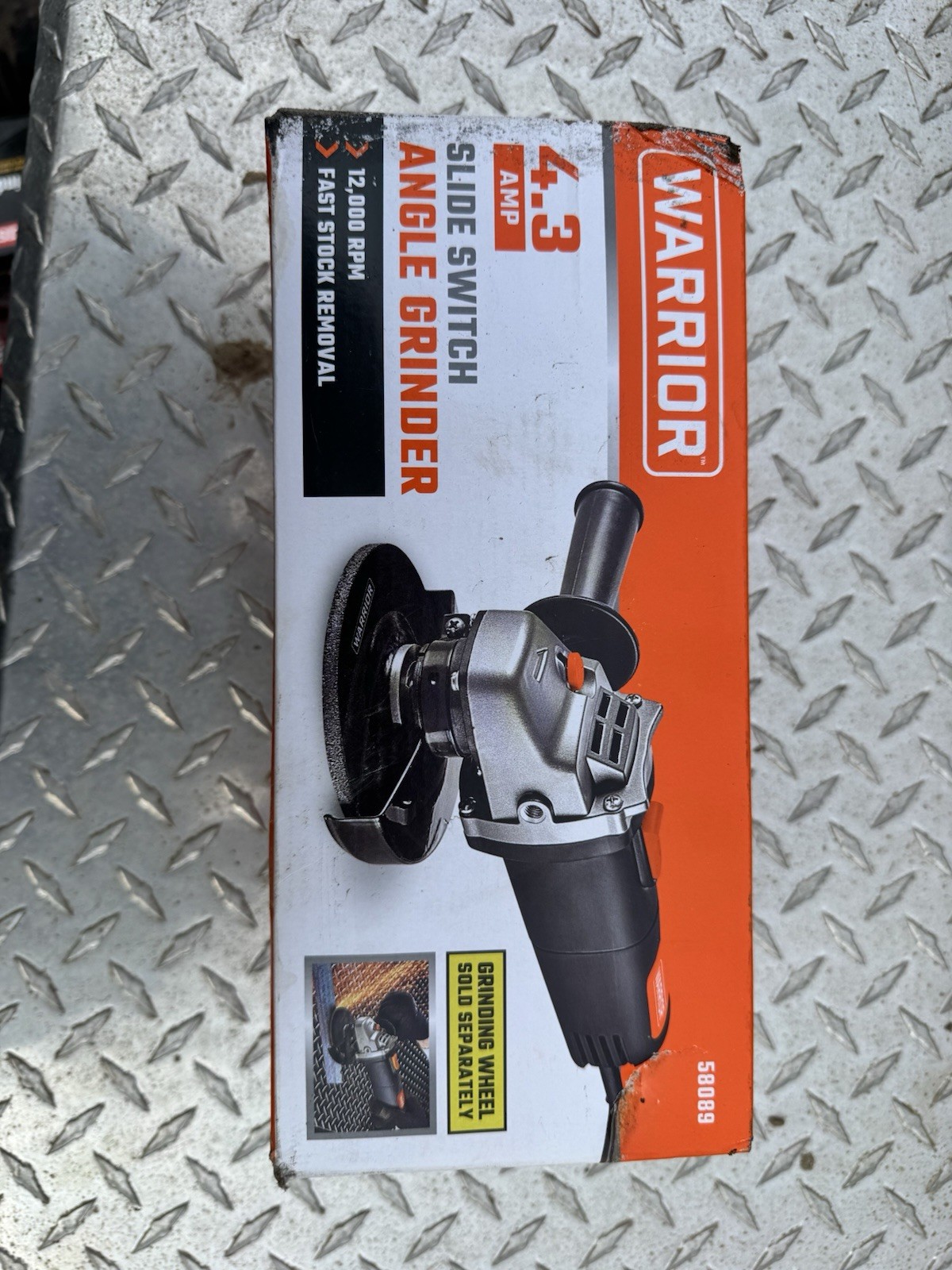 WARRIOR 4.3 Amp, 4-1/2 in. Angle Grinder with Slide Switch