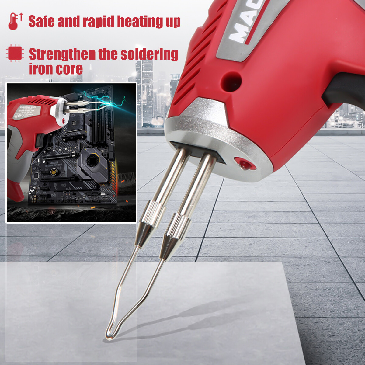 180W Electric Handheld Soldering Iron Temperature Gun Solder Wire Welding Tool