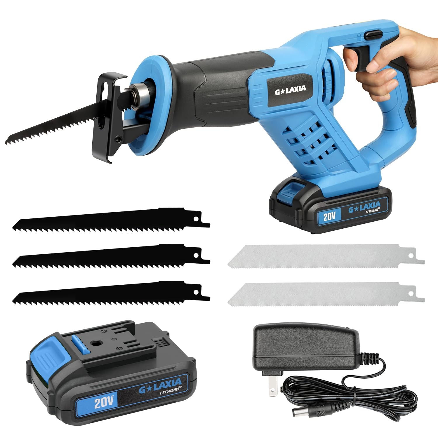 Reciprocating Saw Cordless, 20V Reciprocating Saw with 2.0Ah Battery and Fast…