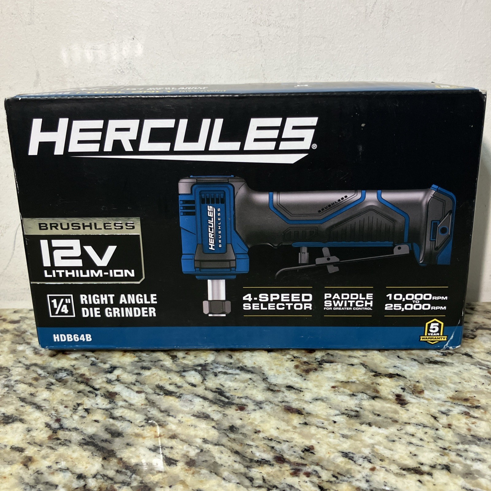 HERCULES HDB64B Right Angle Die Grinder 4 Speed New! Tool Only