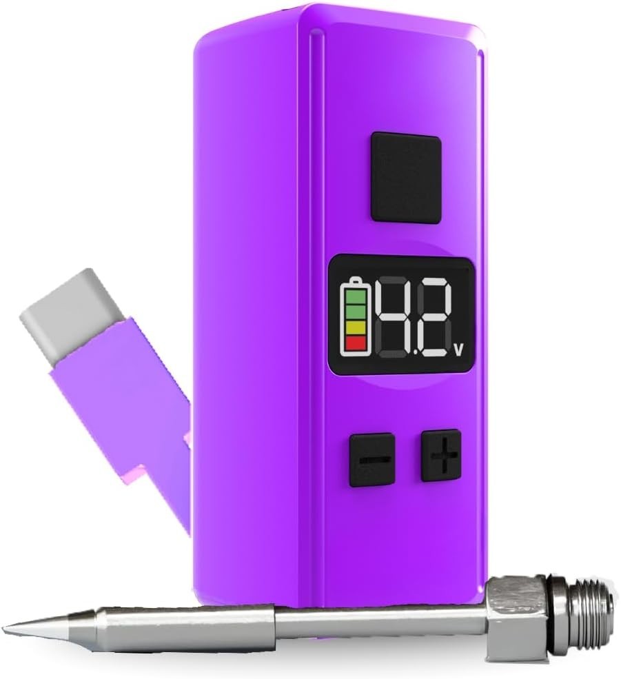 Rechargeable Soldering Iron Pen with USB-C, Adjustable Voltage & LED Display