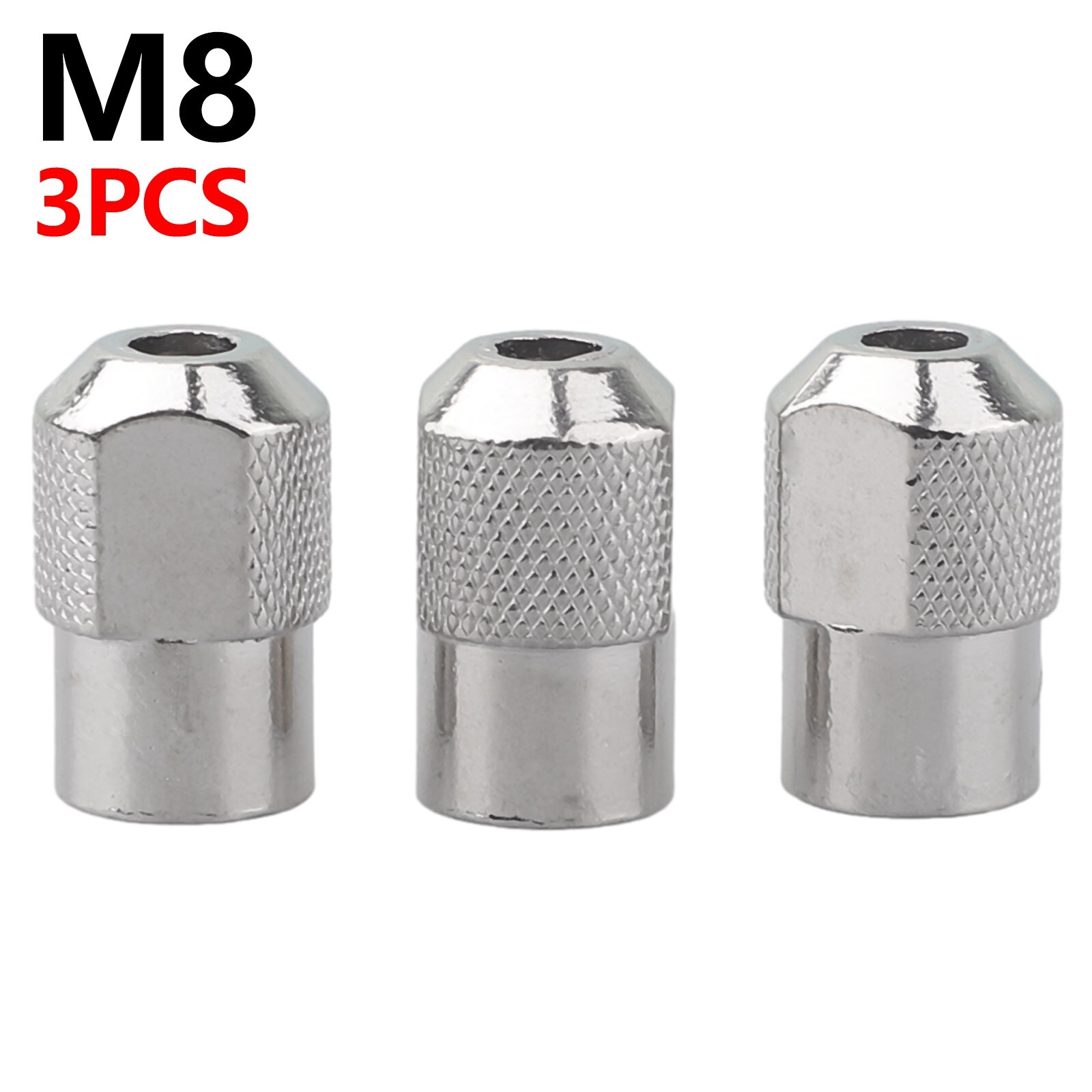 3 Pcs / Set M8x0.75 Chuck Nut Collet Electric Grinder Accessories Rotary Tool