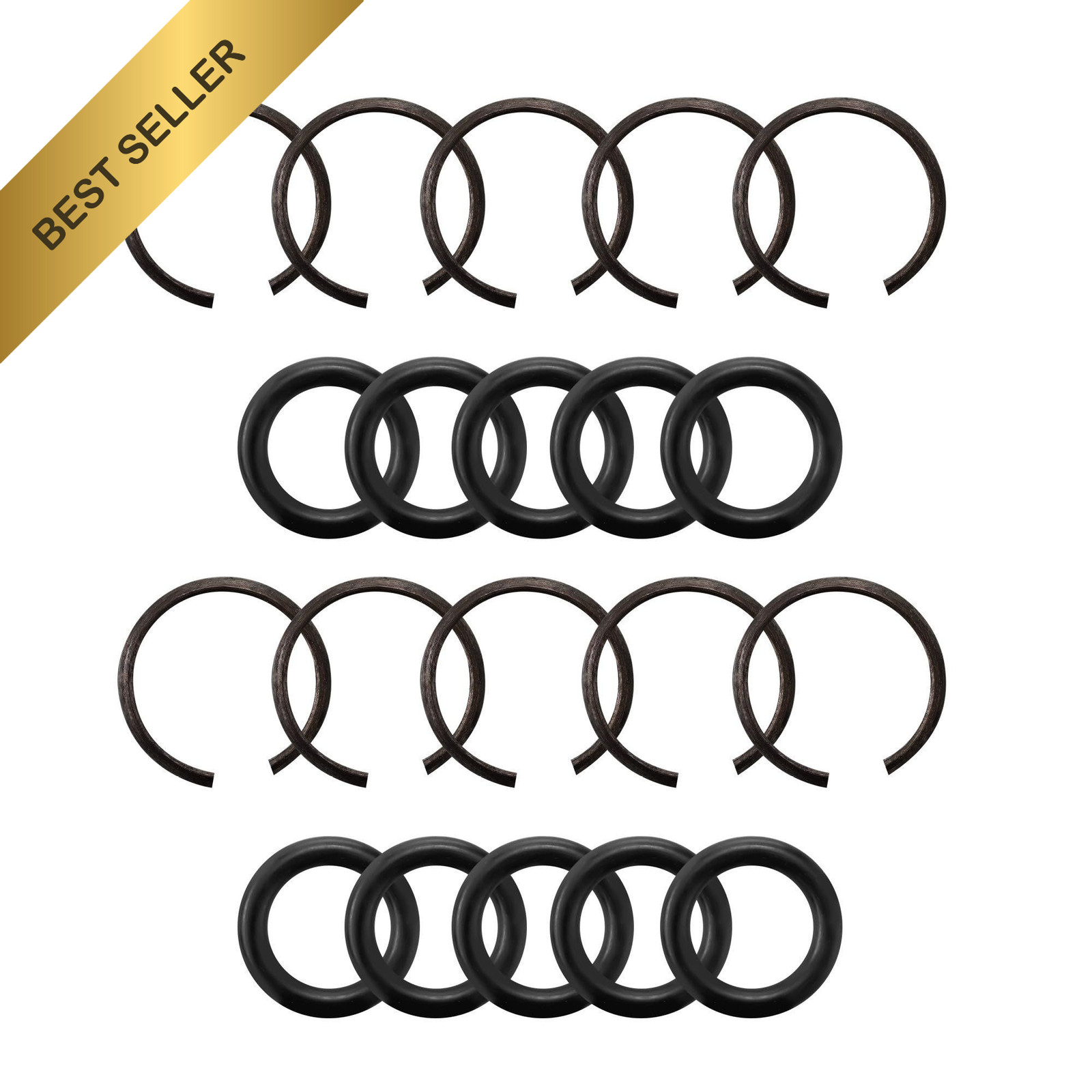10-Pack 1/2-Inch Impact Wrench Socket Retainer Rings with O-Rings Replacement Pa