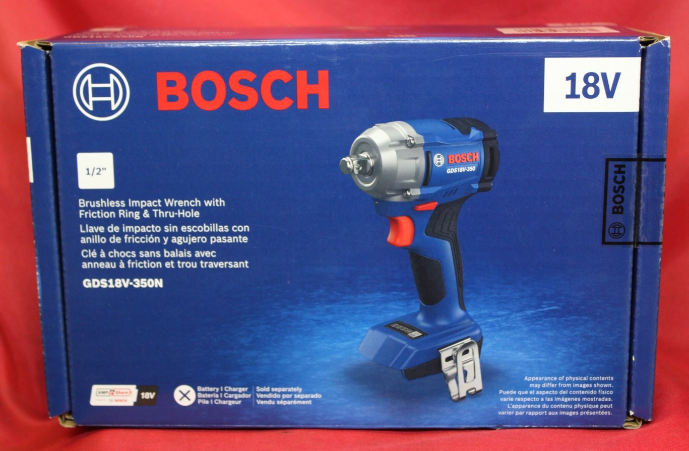 NEW BOSCH Brushless Impact Wrench Friction Ring Thru-Hole 1/2&Prime; GDS18V-350N
