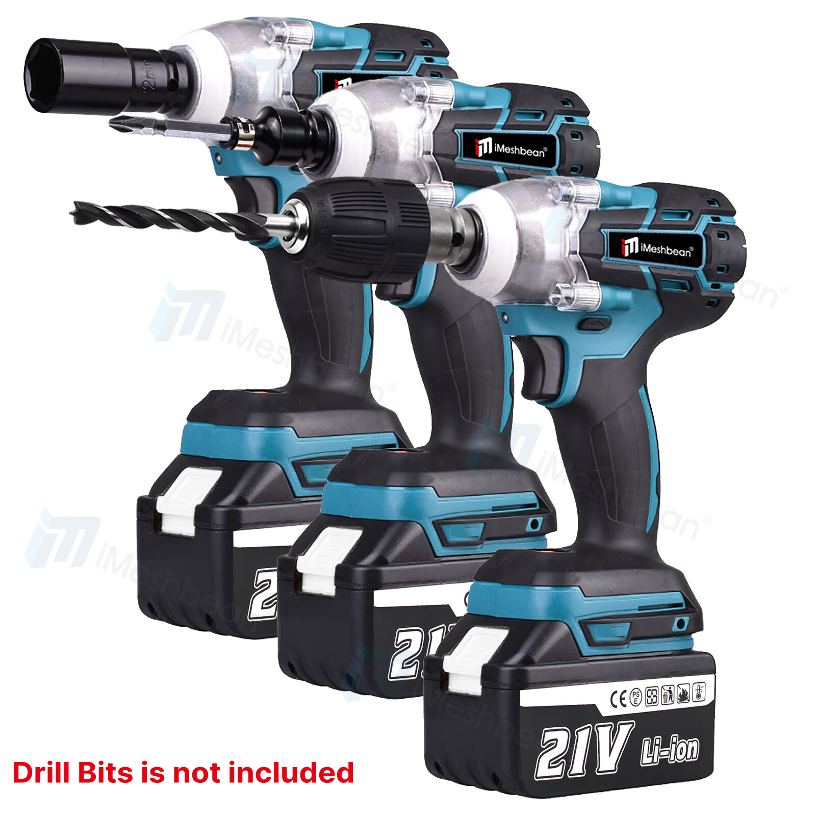 Cordless Electric Impact Wrench Gun 1/2 » High Power Driver w/ Li-ion Battery