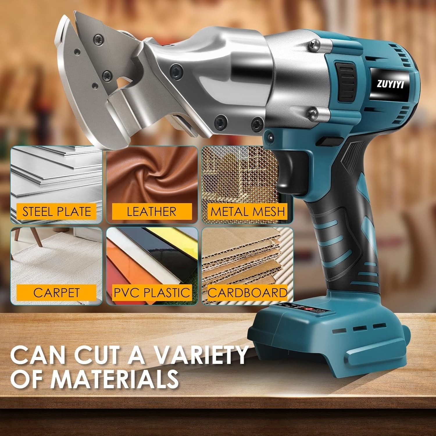 Cordless Metal Shear Cutter for Makita 18V Battery (Not Included), 400N.M 14GA