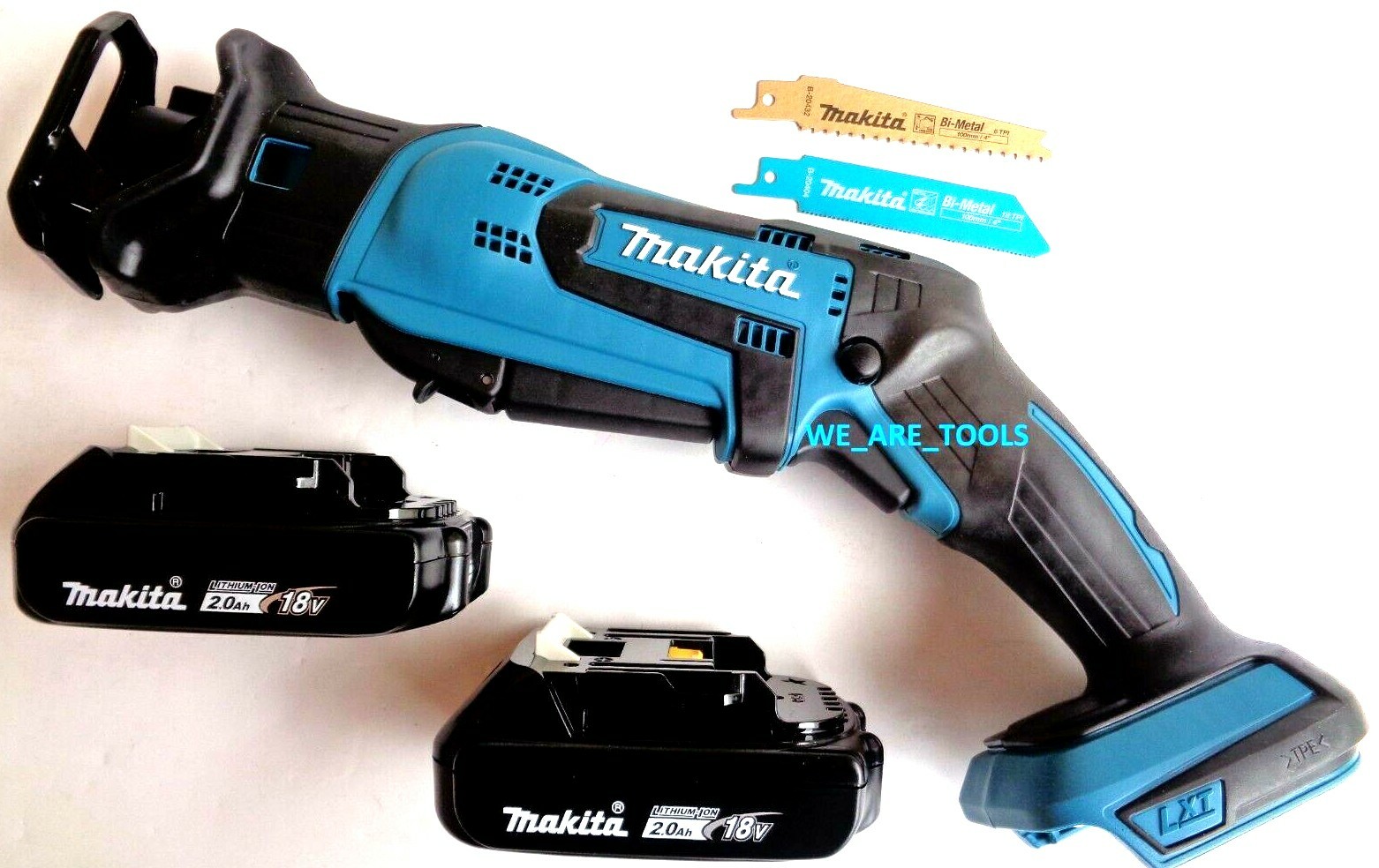 Makita 18V XRJ01 Compact Cordless Reciprocating Saw, (2) BL1820B Battery 18 Volt