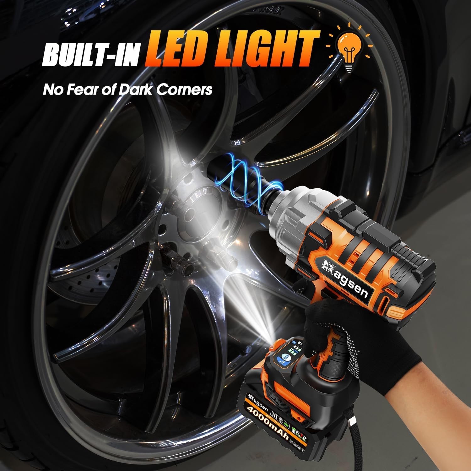 Durable 1/2&Prime; Brushless Impact Wrench with Auto-Stop – Safe & Efficient Power