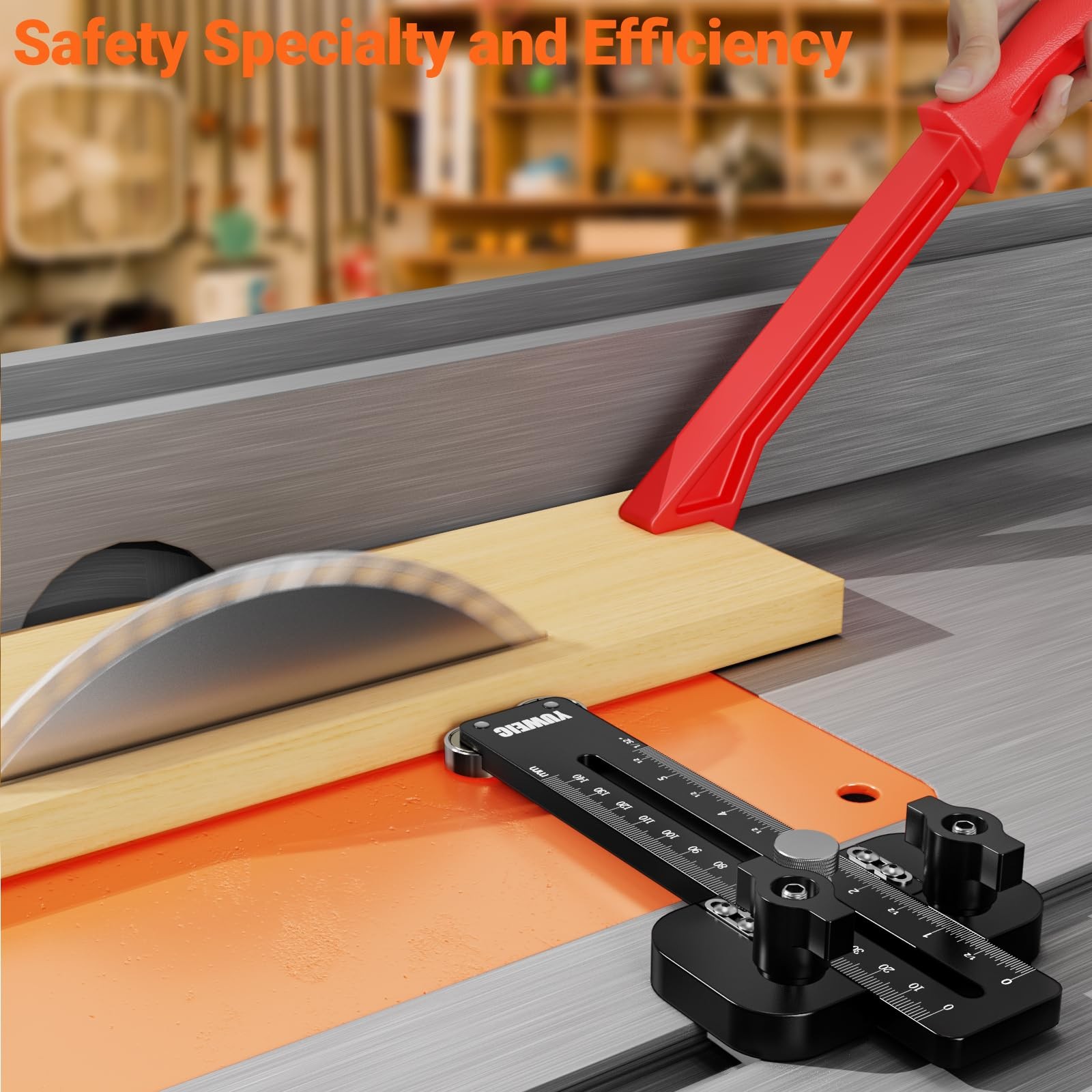 Thin Rip Jig Table Saw Jig Guide, 2 Pulleys Thin Rip Jig With Push Block for …