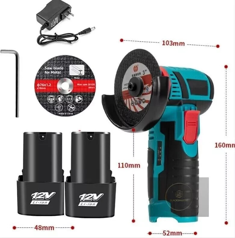 Electric Grinder 12V 19500rpm Brushless Cutting/Polishing Wood Stone