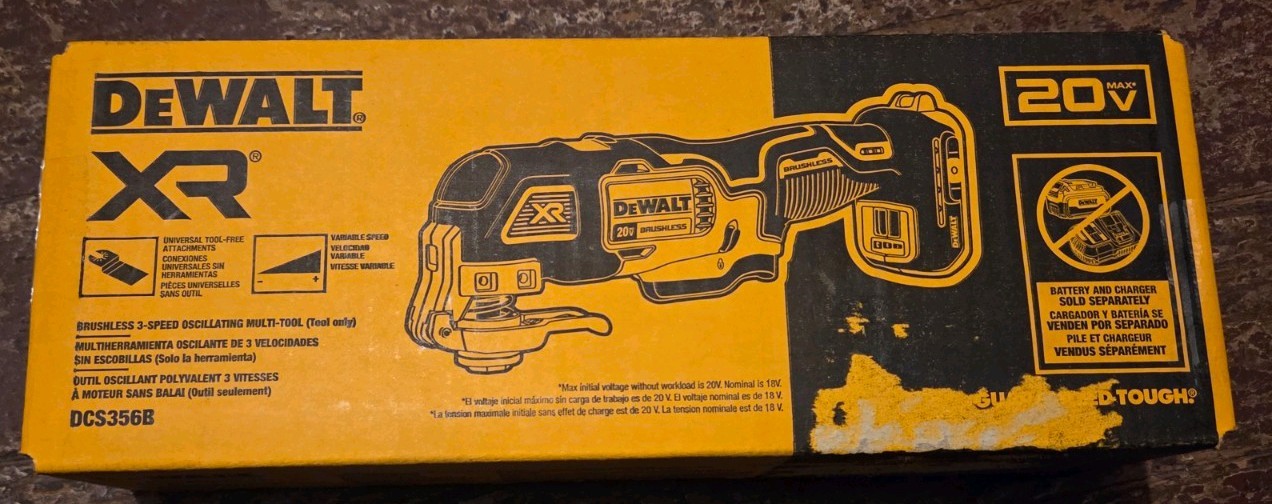 DEWALT 20V MAX XR Cordless Brushless Oscillating Multi Tool (Tool Only) DCS356B