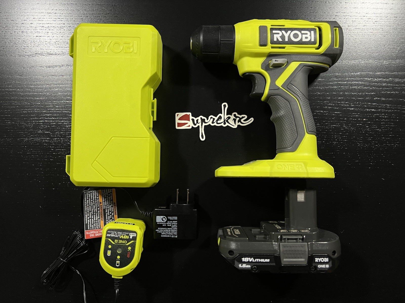Ryobi ONE+ 18V Cordless 3/8 in. Drill/Driver & Drill Bits Combo PCL201/A972502