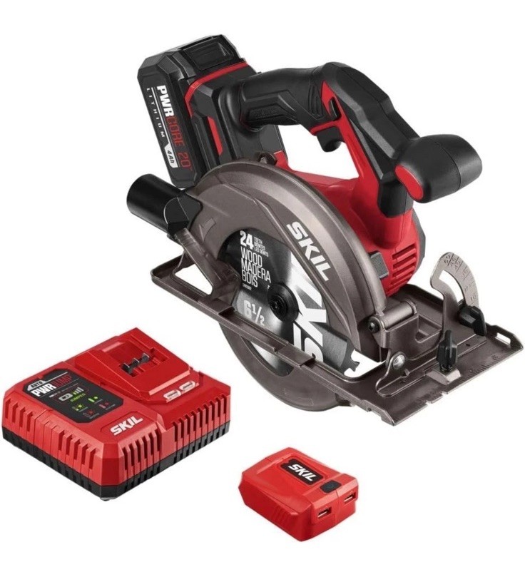 Skil CR5413-1A Pwrcore 20 Brushless 20V 6-1/2&prime; Circular Saw Kit with with 4.0 Ah