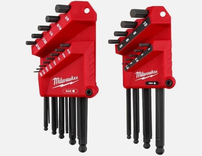 Milwaukee 22 Pc Hex Key Set Ball End L-Style SAE/Metric 48-22-2187 New