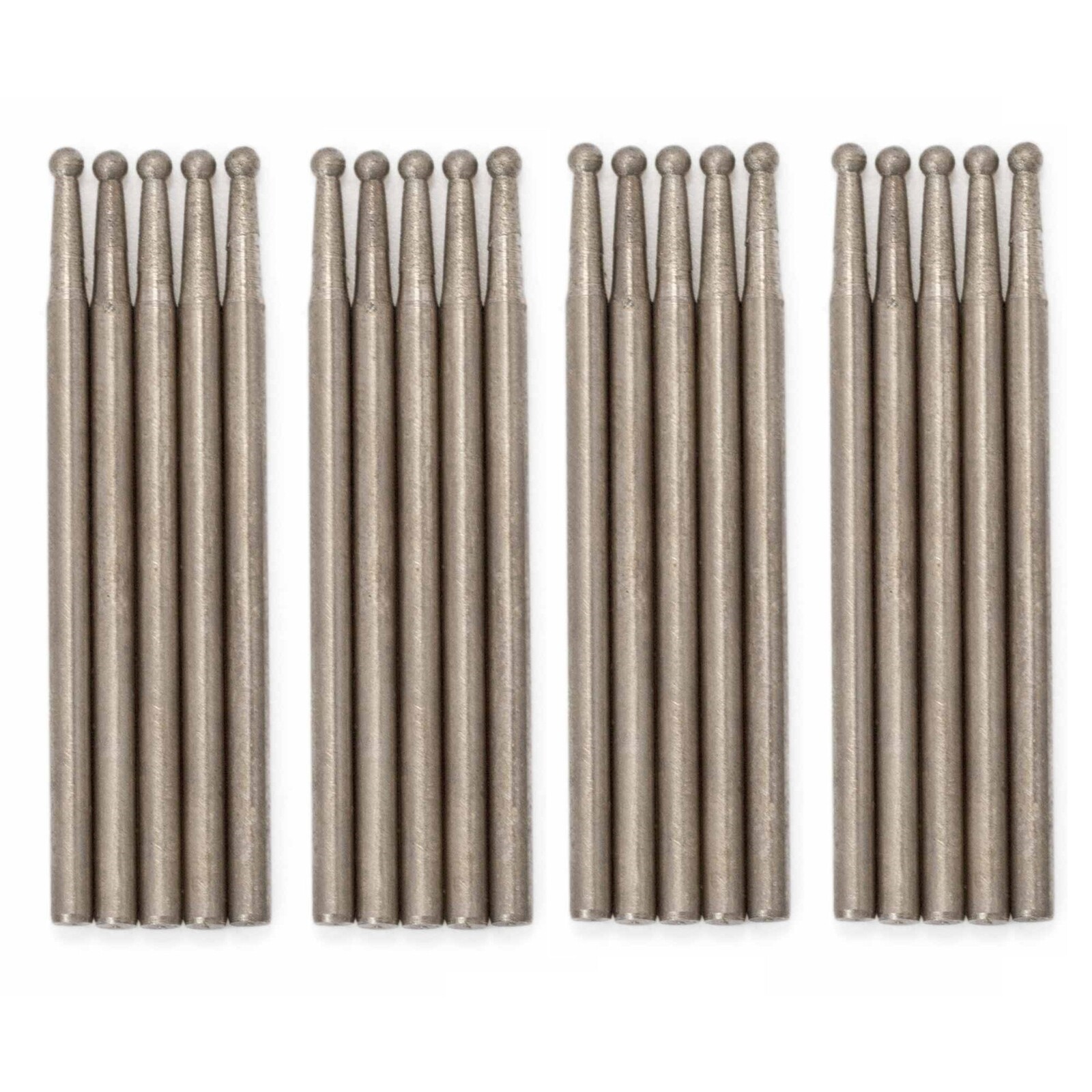 20Pcs Diamond Grinding Bits 2mm Spherical Head Ball Bur Lapidary Tools for Stone