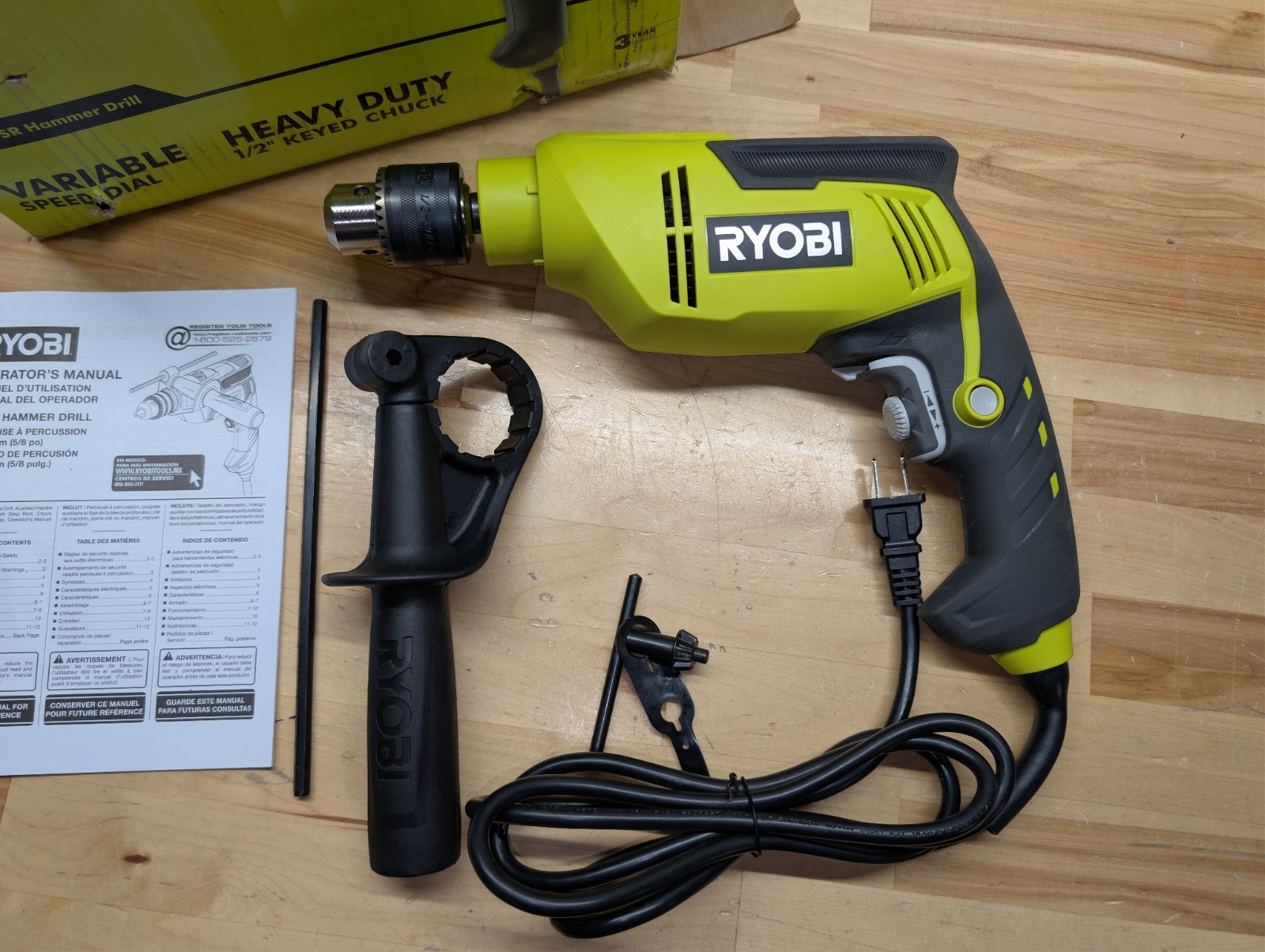 2025 Ryobi D620H 6.2 Amp Corded 5/8 in. Variable Speed Hammer Drill