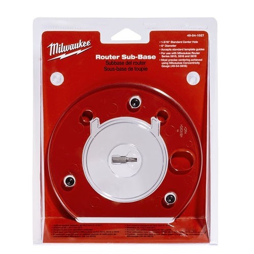 Milwaukee 49-54-1027 6 in. Diameter, 1-3/16 in. Center Hole Sub-Base, Clear