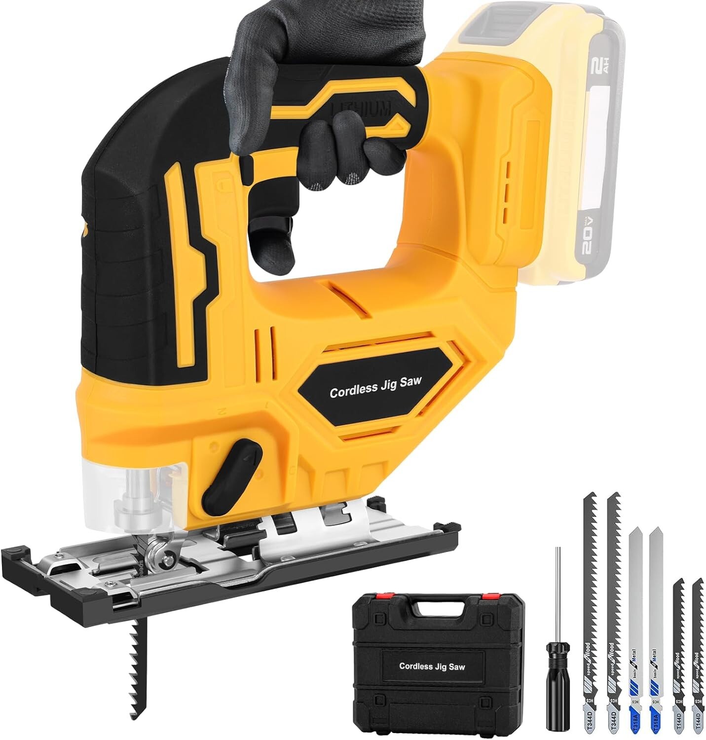 Dewalt 18V/20V Cordless Jig Saw, Brushless, 2900 RPM, 45° Bevel, LED Light, Plas