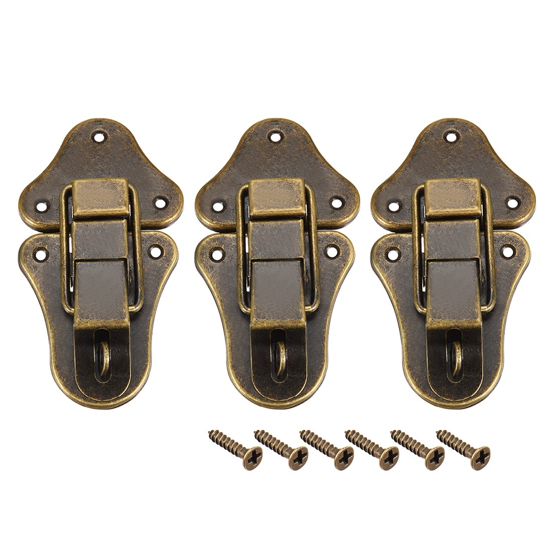 Box Clasp, 95mm x 52mm Bronze Chest Suitcase Clasp Screws 3set