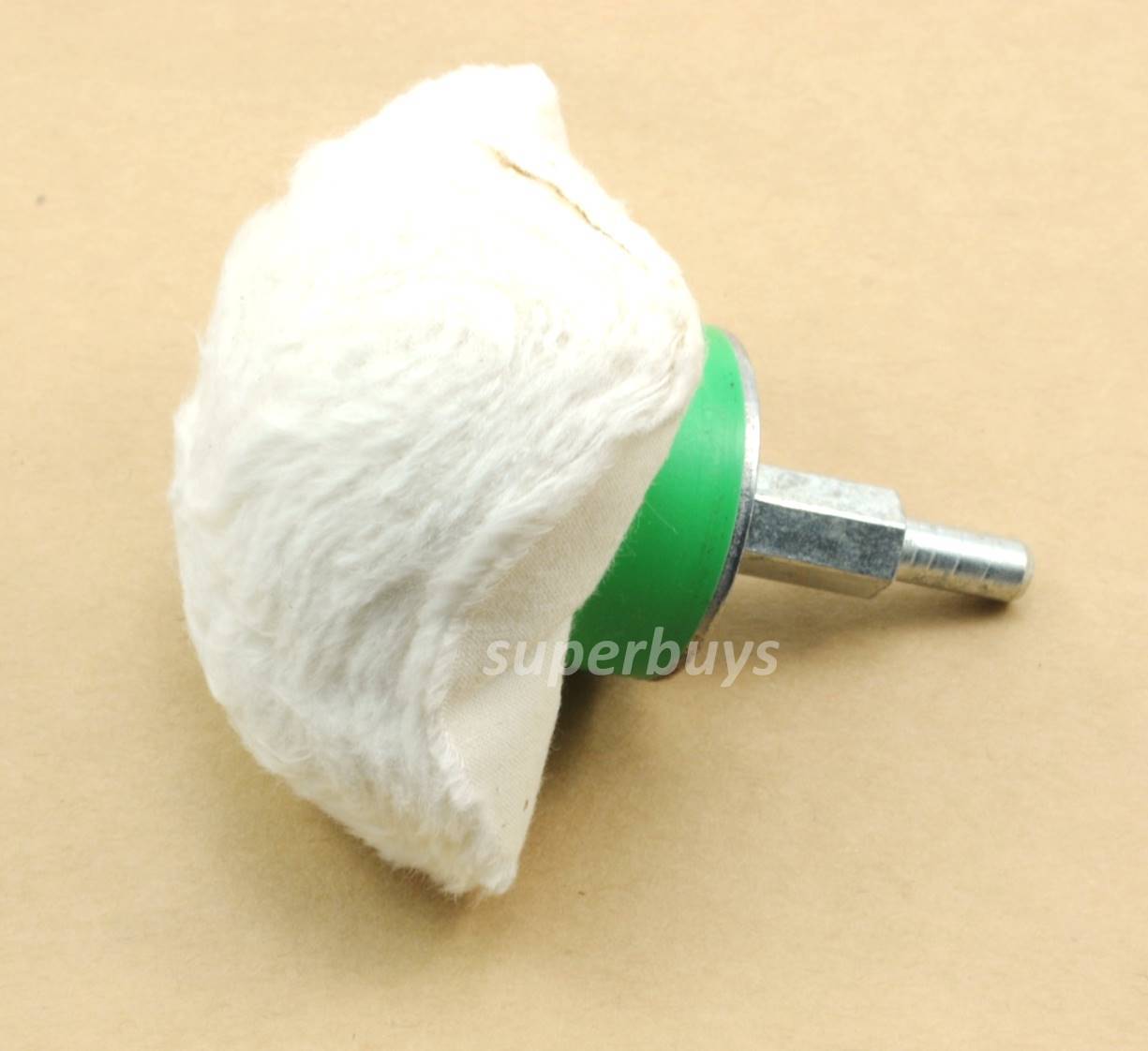 75mm Dome Cotton Wheel Polishing Polish Mop Buffing Brush Router Drill Bit Tool