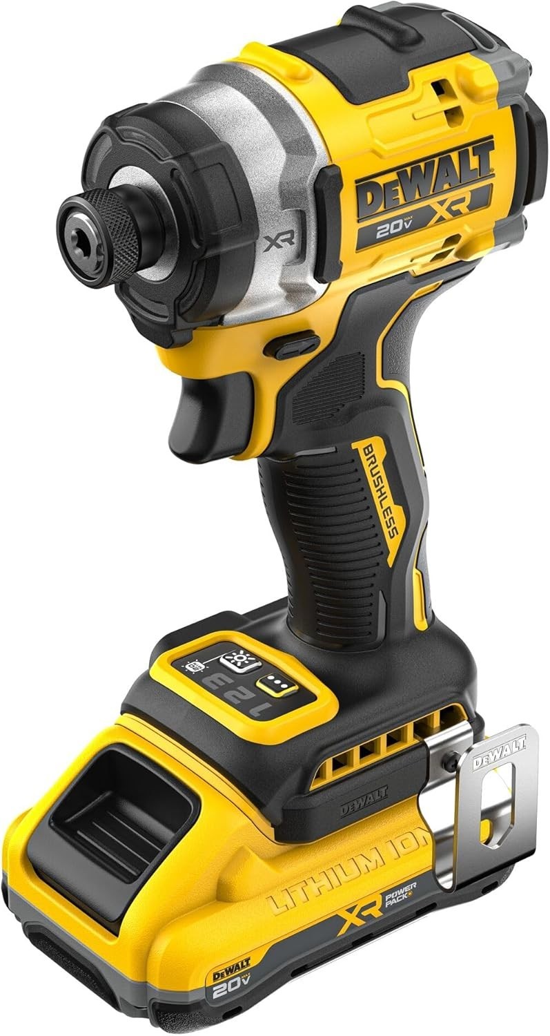 DEWALT DCF860QQ1 20V MAX XR Brushless 1/4in Impact Driver Kit 2500in-lb 3800RPM
