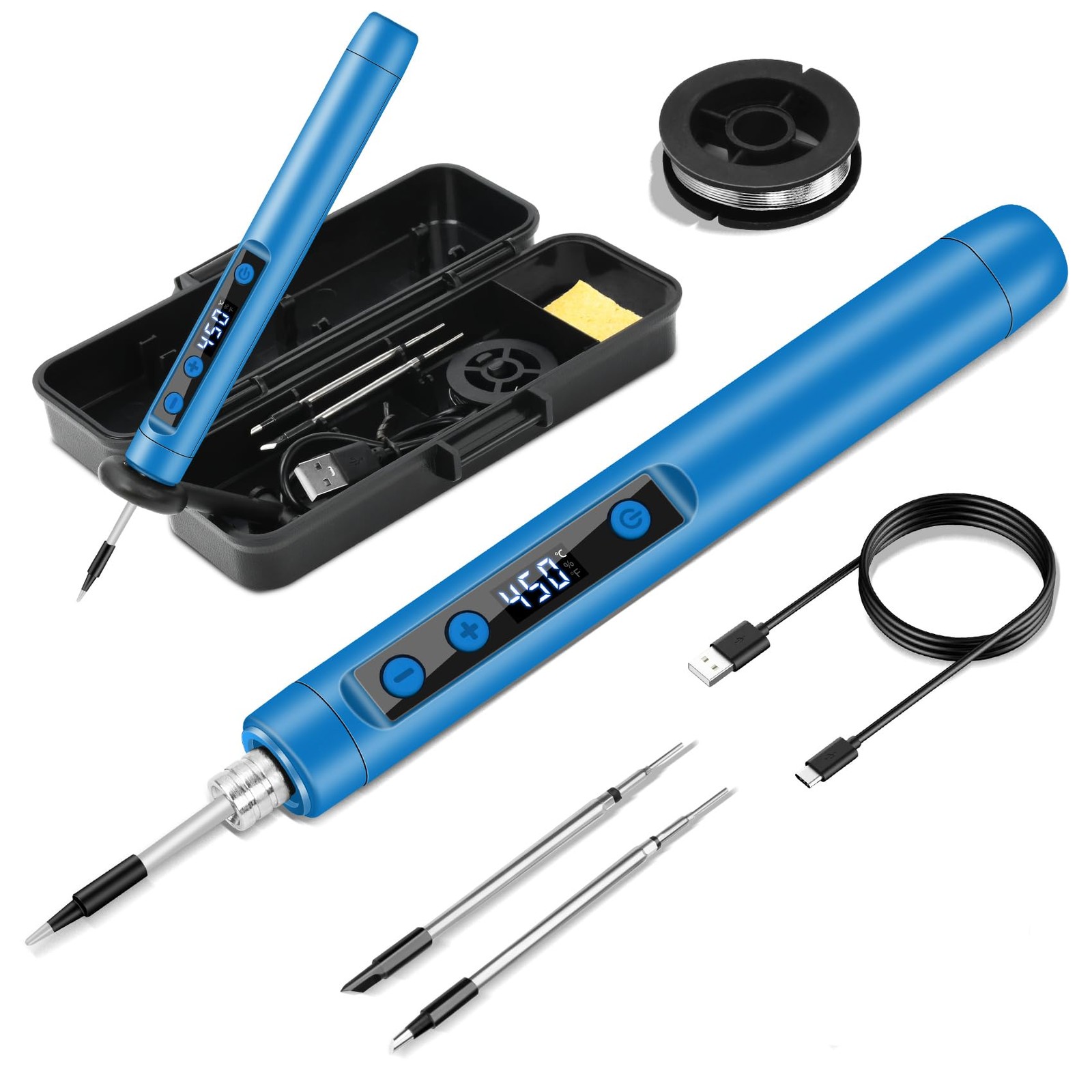 Cordless Soldering Iron Kit – 1100mAh USB Rechargeable Portable Cordless Sold…
