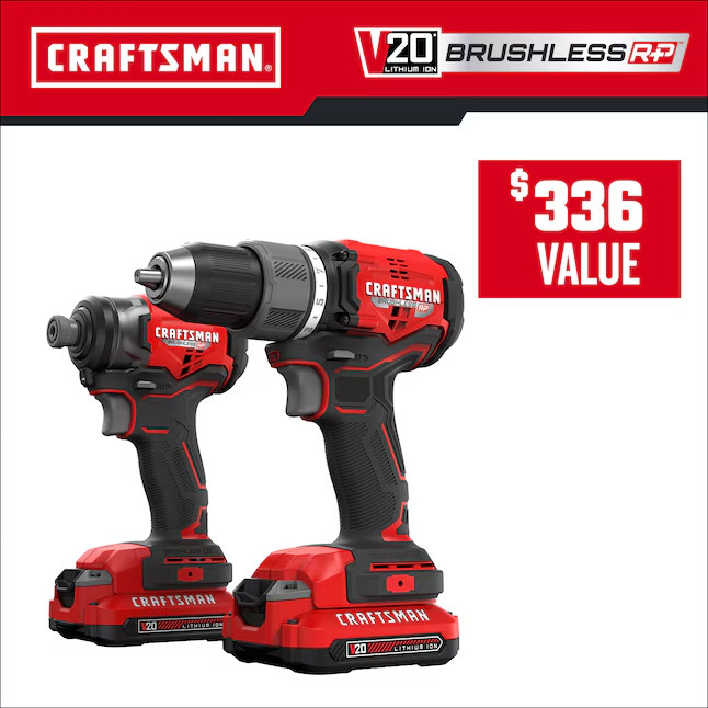 V20 RP 20-volt Max 2-Tool Brushless Power Tool Combo Kit (2 battery included)
