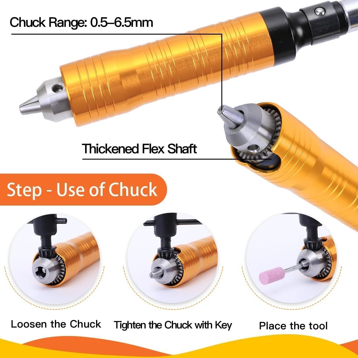 1000W 30000RPM Electric Flex Shaft Rotary Tool Foot Pedal Control Flex Shaft Han