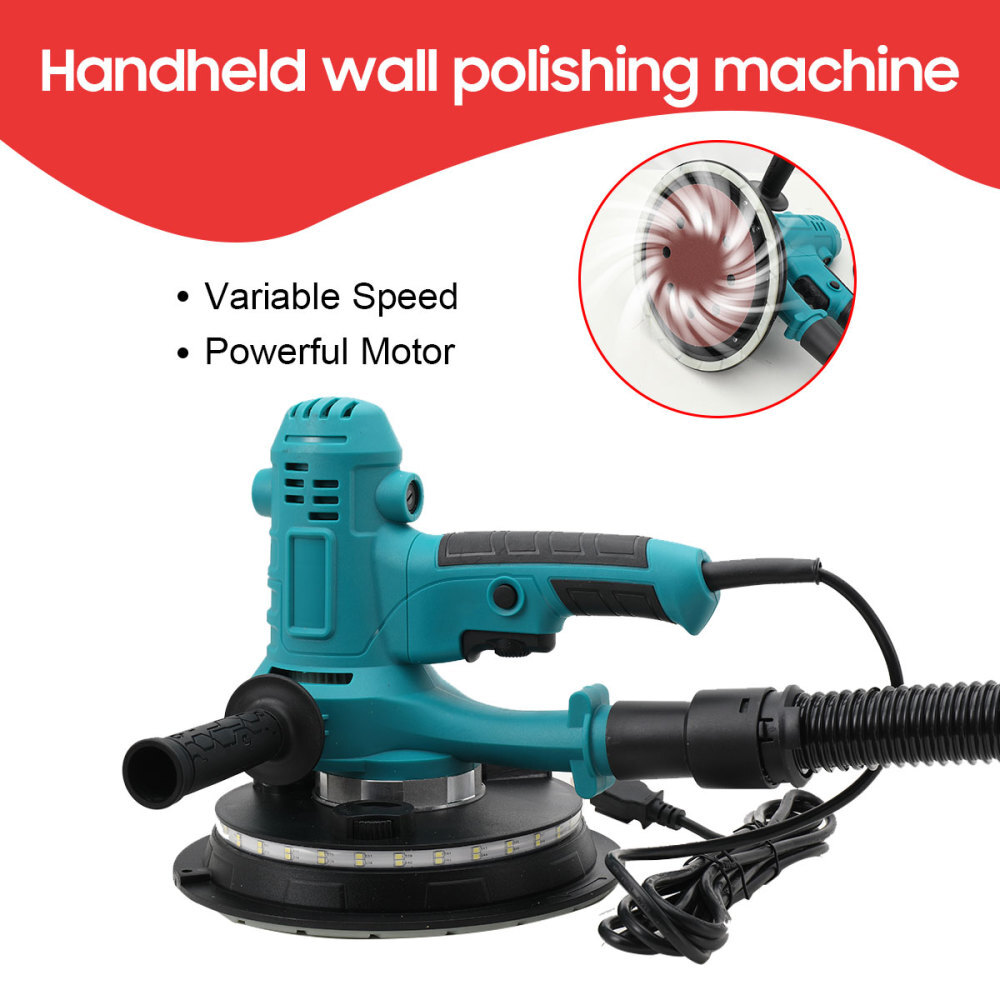 7&Prime; Electric Wall Sanding Machine Handheld Drywall Ceiling Sander 500-2300r/min