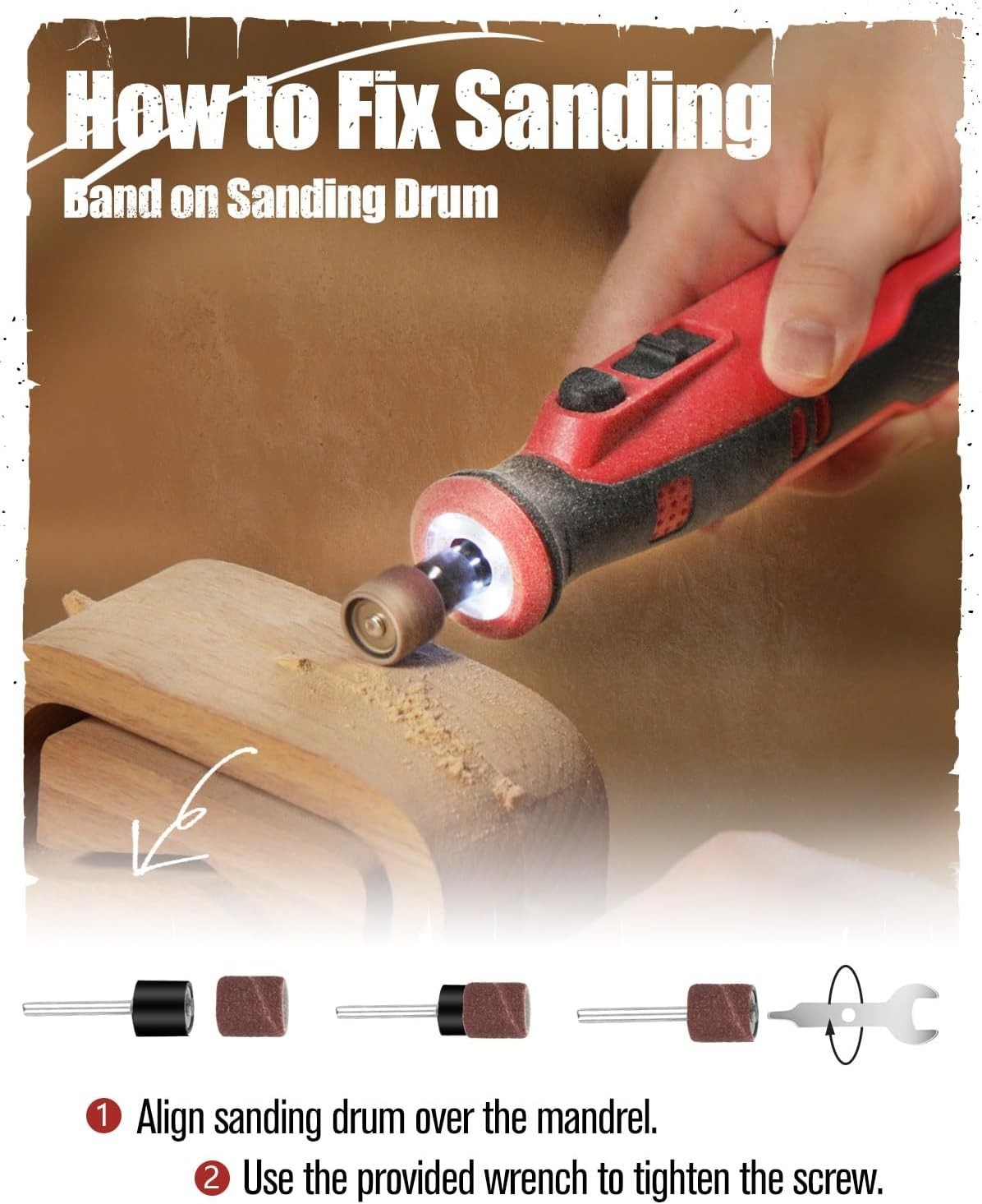 Light Red Handheld Rotary Tool – 8V Rechargeable, Ergonomic & Lightweight Design