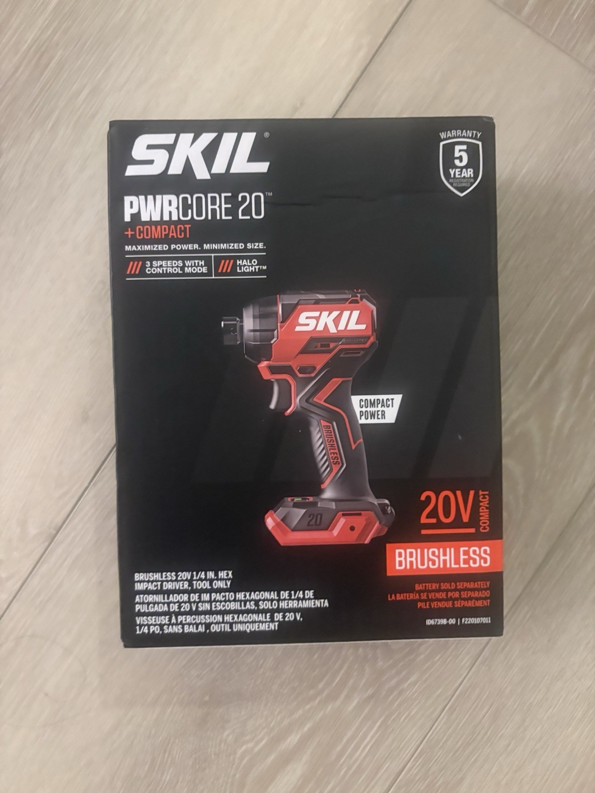 SKIL PWRCore 20 Brushless 1/4” Hex Impact Driver Tool Only ID6739B-00 New