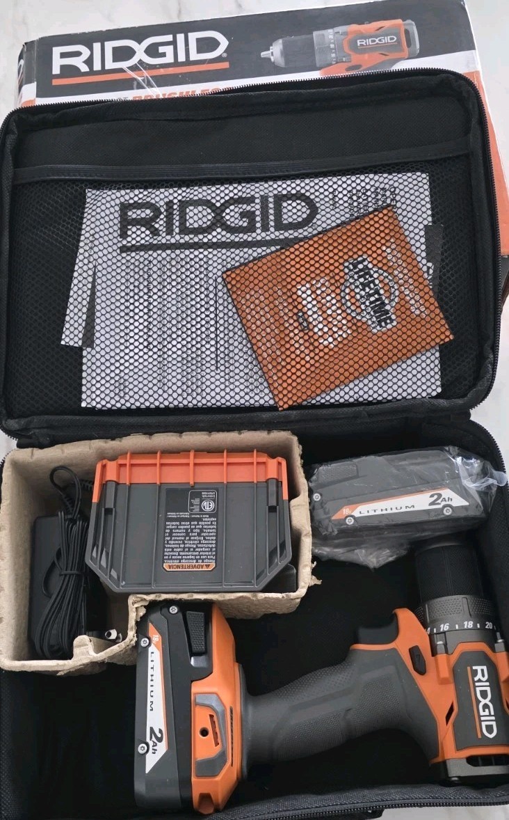 Ridgid 18V 1/2 in Subcompact Drill Driver Brushless W/ 2 Ah Battery R87012K1