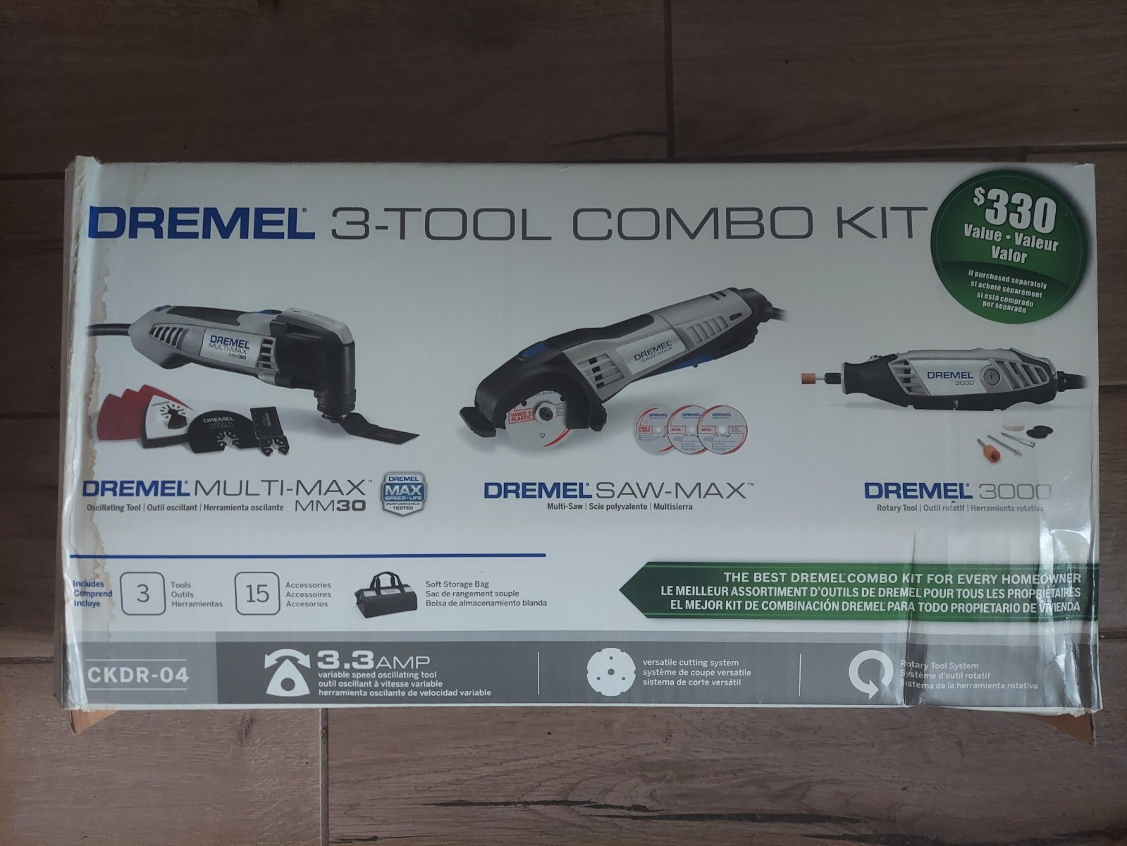 Dremel 3-Tool Combo Kit – Open Box – Unused – Complete w Accessories and Bag
