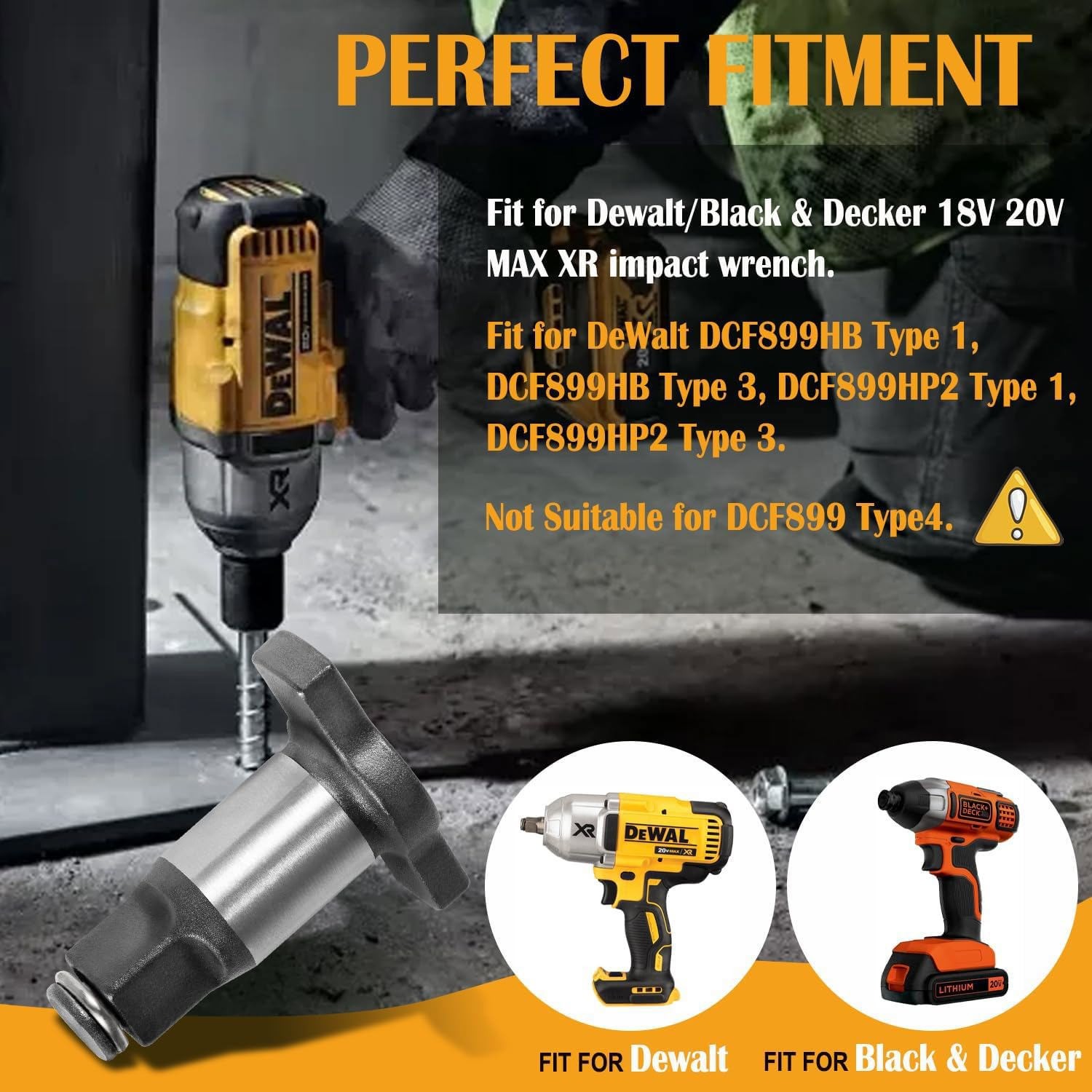 N415875 Anvil Assembly 1/2 » For Dewalt Impact Wrench 18v 20v Dcf899hb Dcf899hp