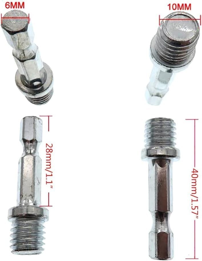 Versatile M10 & M14 Hex Socket Conversion Rods for Power Drill Efficiency