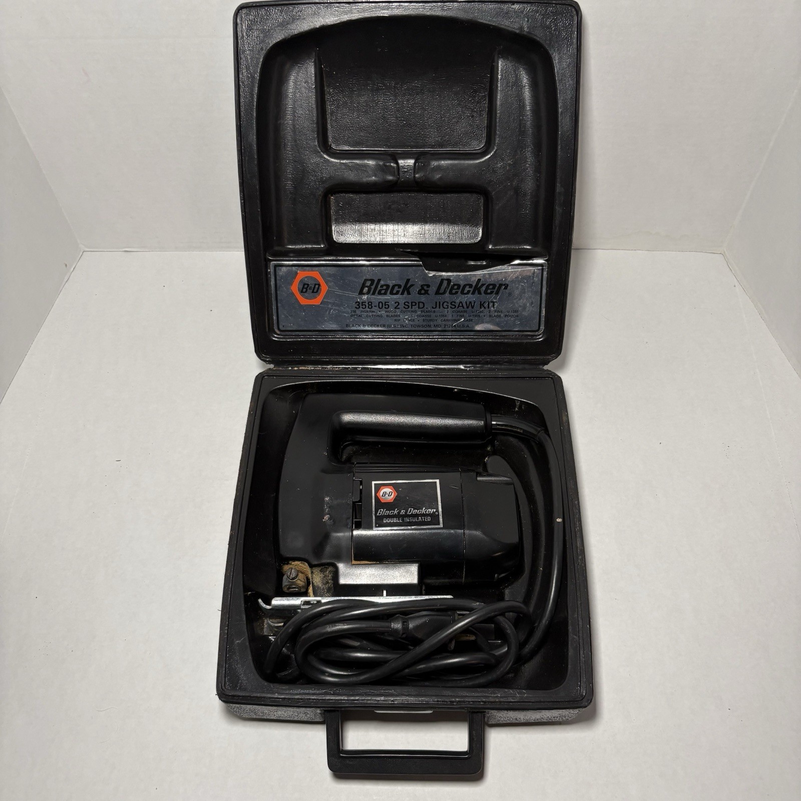 Black & Decker 358-05 2 Speed Jigsaw Kit & Case Vintage