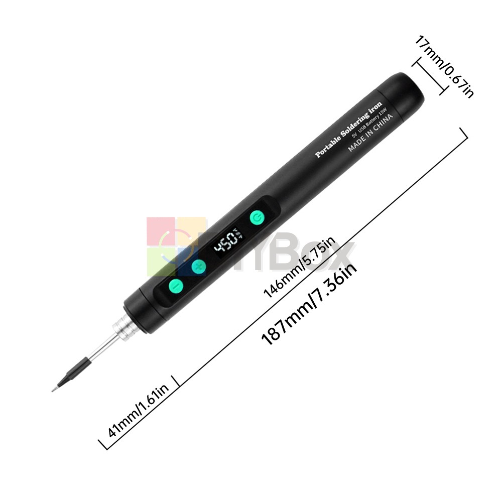 Cordless Soldering Iron Kit USB Rechargeable Welding Tool Adjustable Temperature