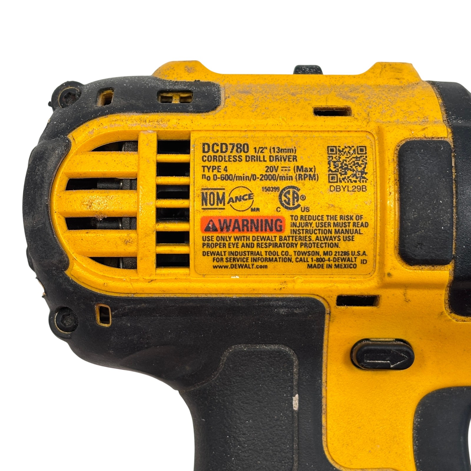 DeWalt DCD780 20V MAX Cordless 1/2&Prime; Drill/Driver
