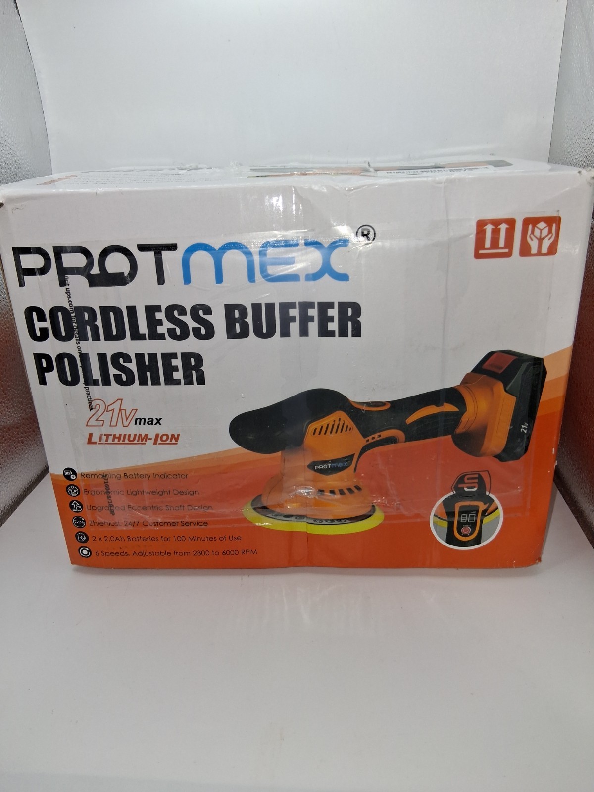 ProtMex Cordless Buffer Polisher 21V 2 Batteries